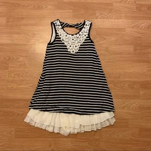 Kid’s KNITWORKS Black and White Dress